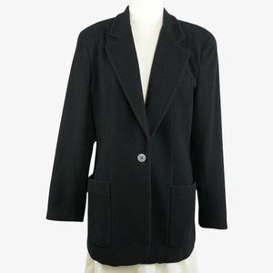 Vittadini Sport Black Wool & Cashmere Coat